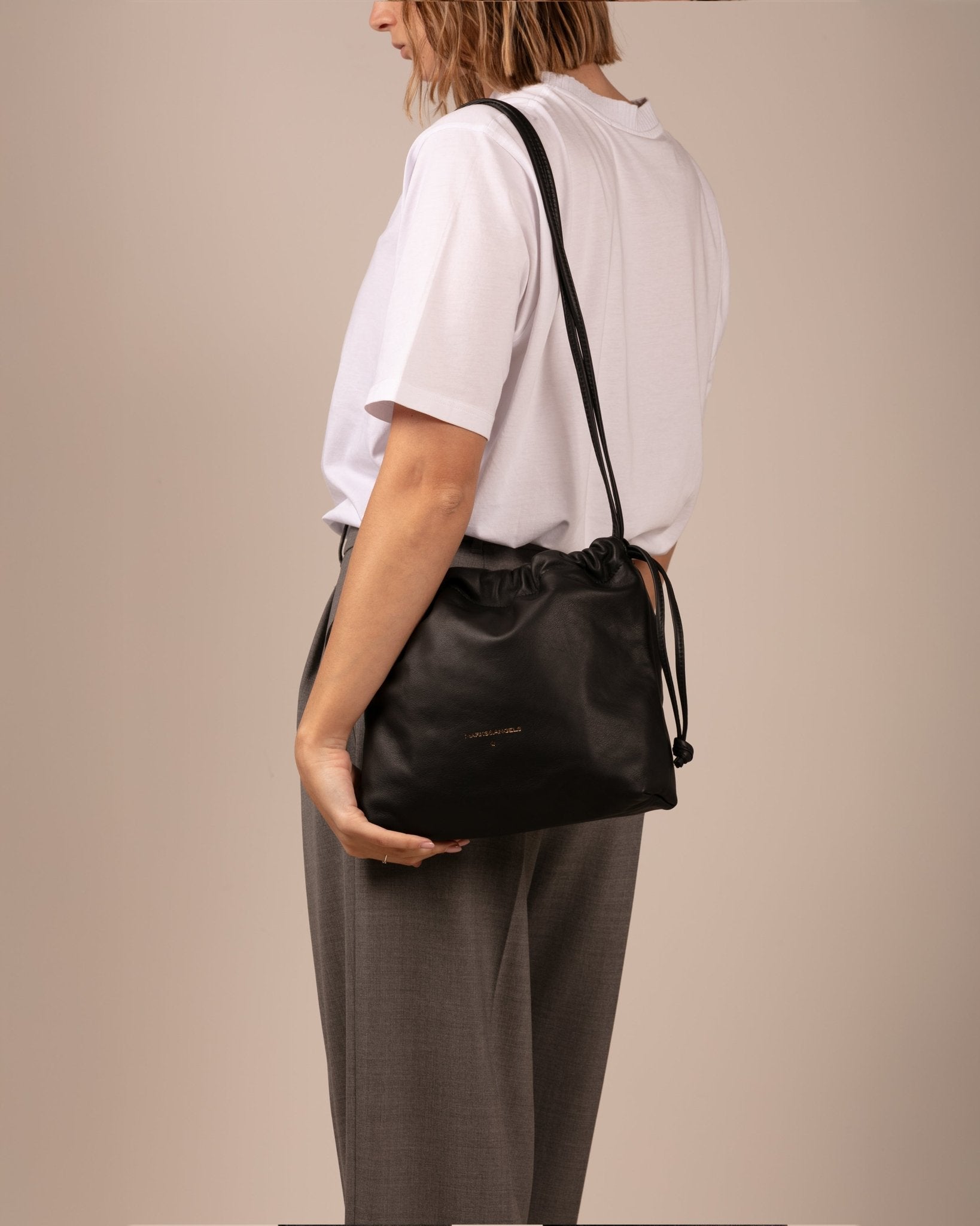 Marks&Angels Borse a Spalla Mini Sabri New Nero borsa in pelle