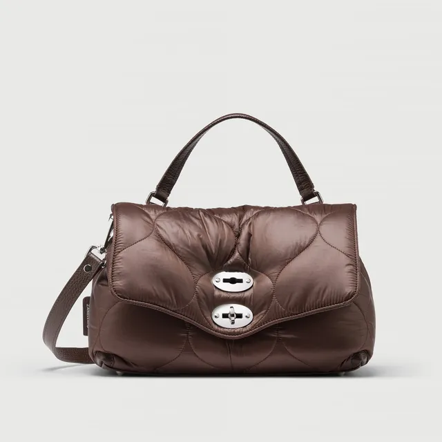 Zanellato Postina® S borsa marrone in tessuto imbottito