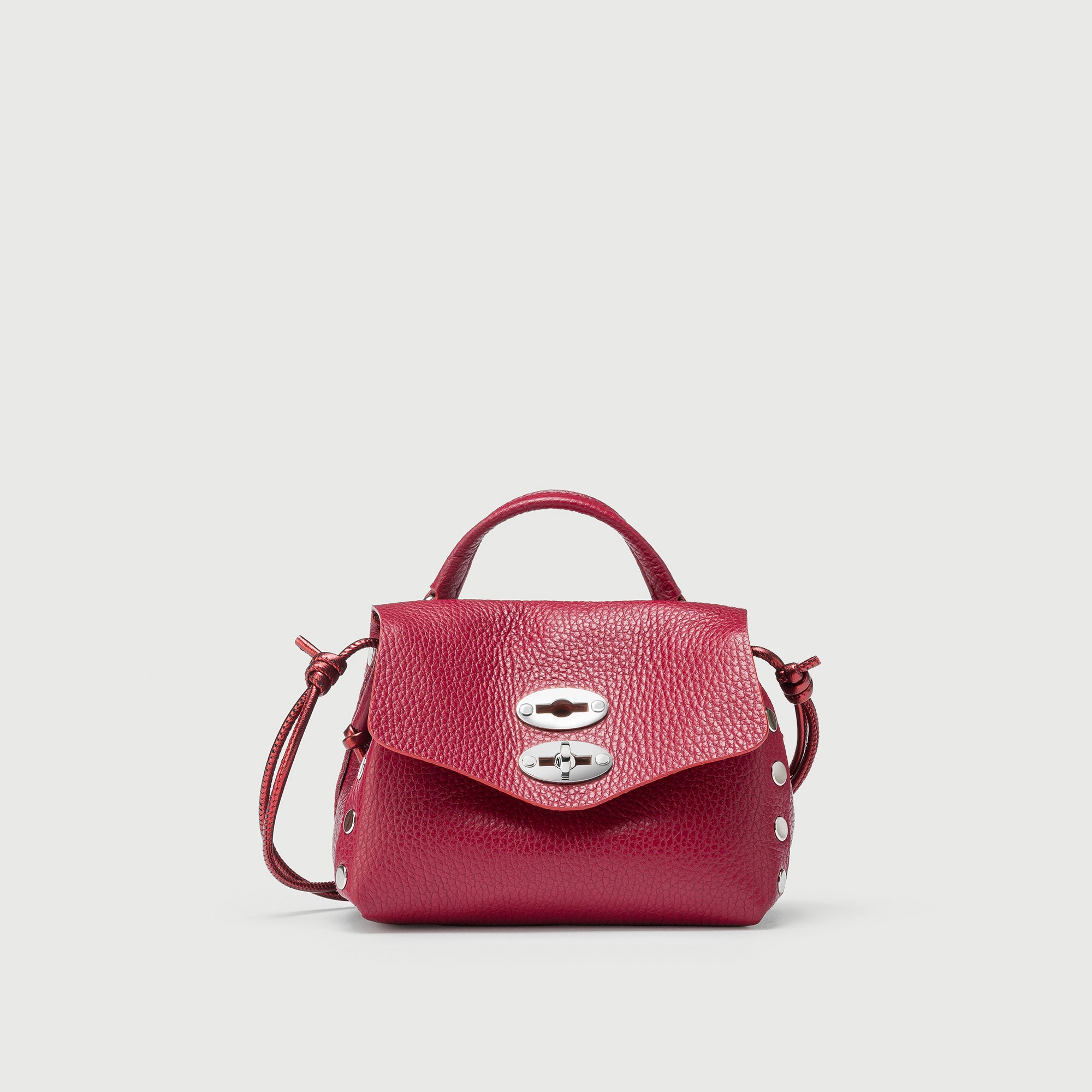 Zanellato Postina® SBABY borsa a mano e tracolla rossa laminata