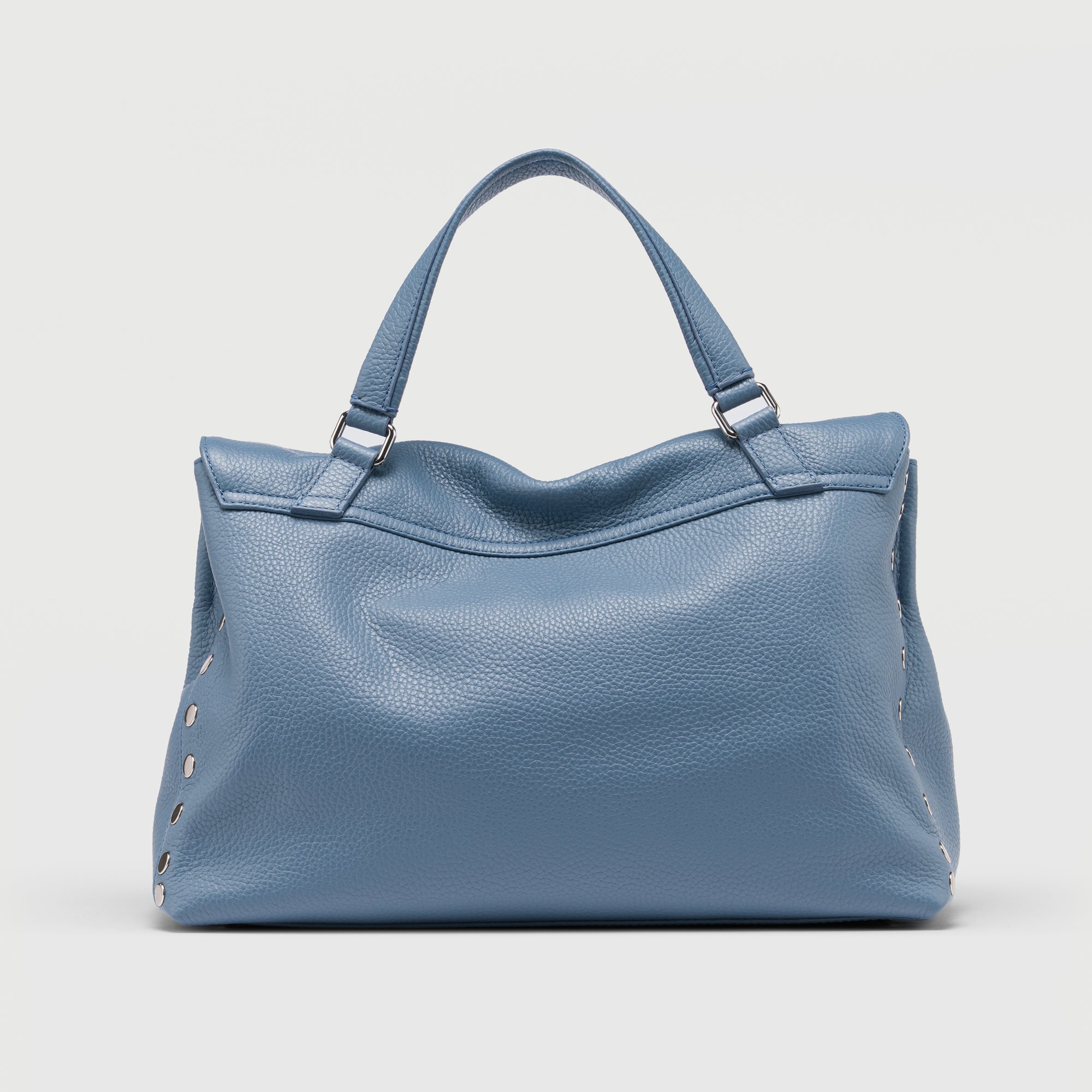 Zanellato Postina® M borsa blu Sambuco Notturno in pelle martellata