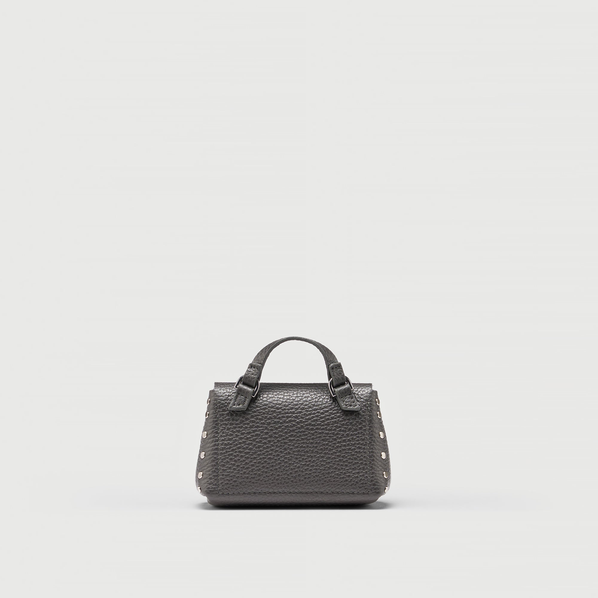 Zanellato Postina® Wallet Mini portafoglio grigio in pelle martellata