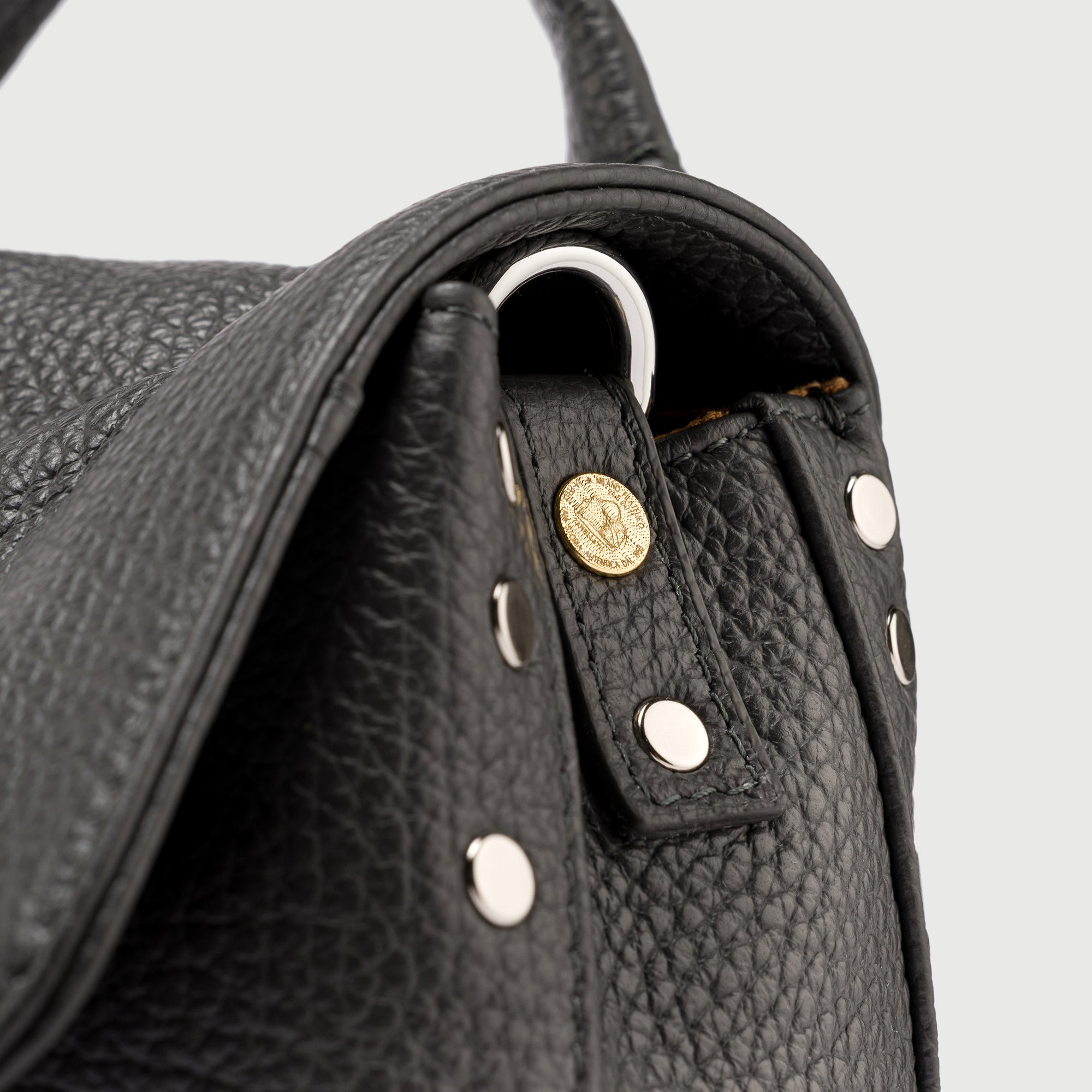 Zanellato Postina® Baby borsa grigia in pelle martellata