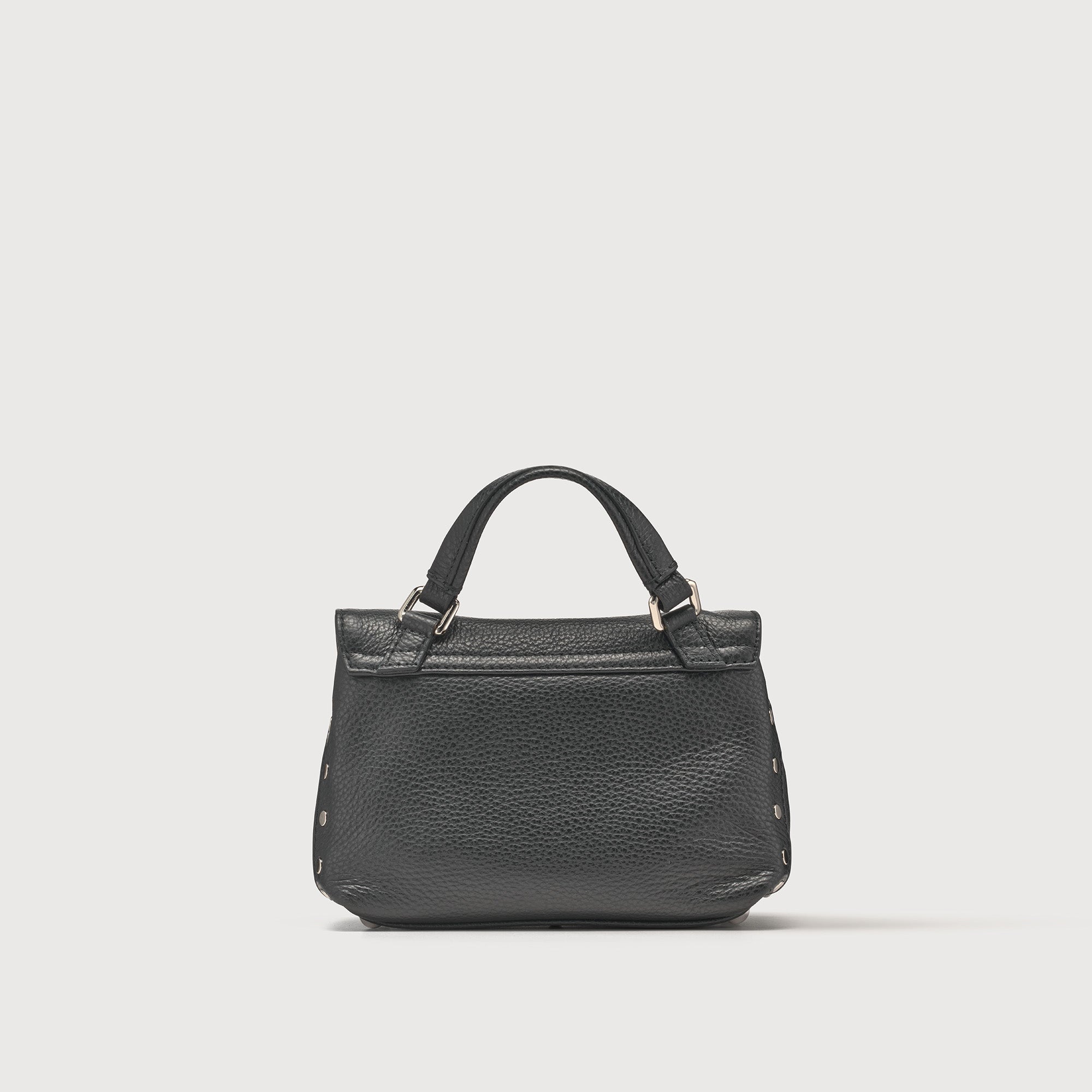 Zanellato Postina® Baby in Black Nero borsa in pelle martellata