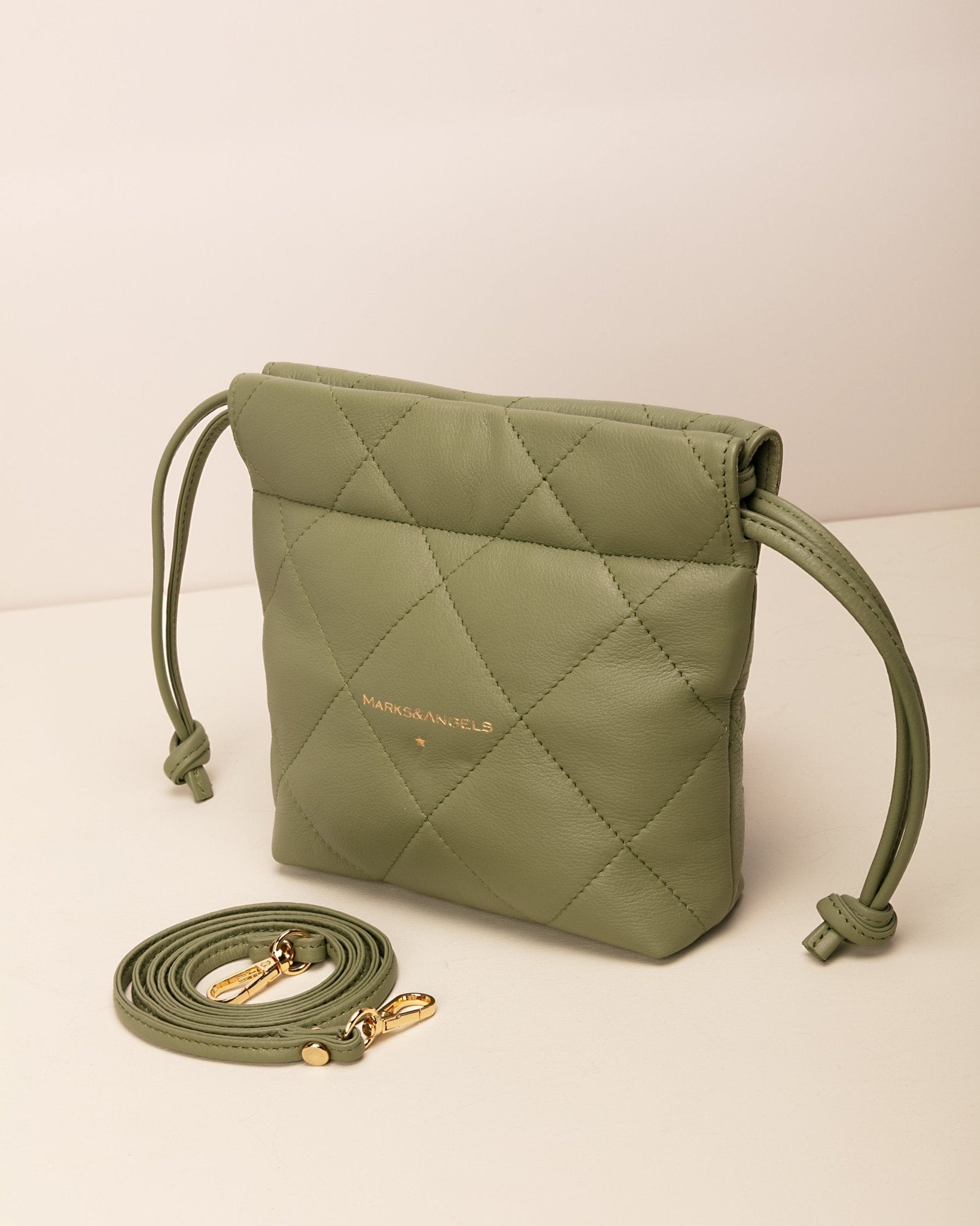 Marks&Angels Borse a Spalla Amelie Olive borsa a spalla mini in pelle