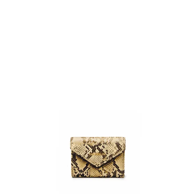 Gio Cellini PORTAFOLGLI Mini portafoglio pitonato bordeaux 12x12