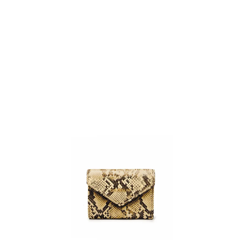 Gio Cellini PORTAFOLGLI Mini portafoglio pitonato bordeaux 12x12