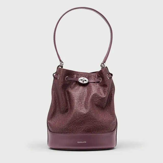Zanellato Mondà® S borsa rossa in pelle stampata intreccio