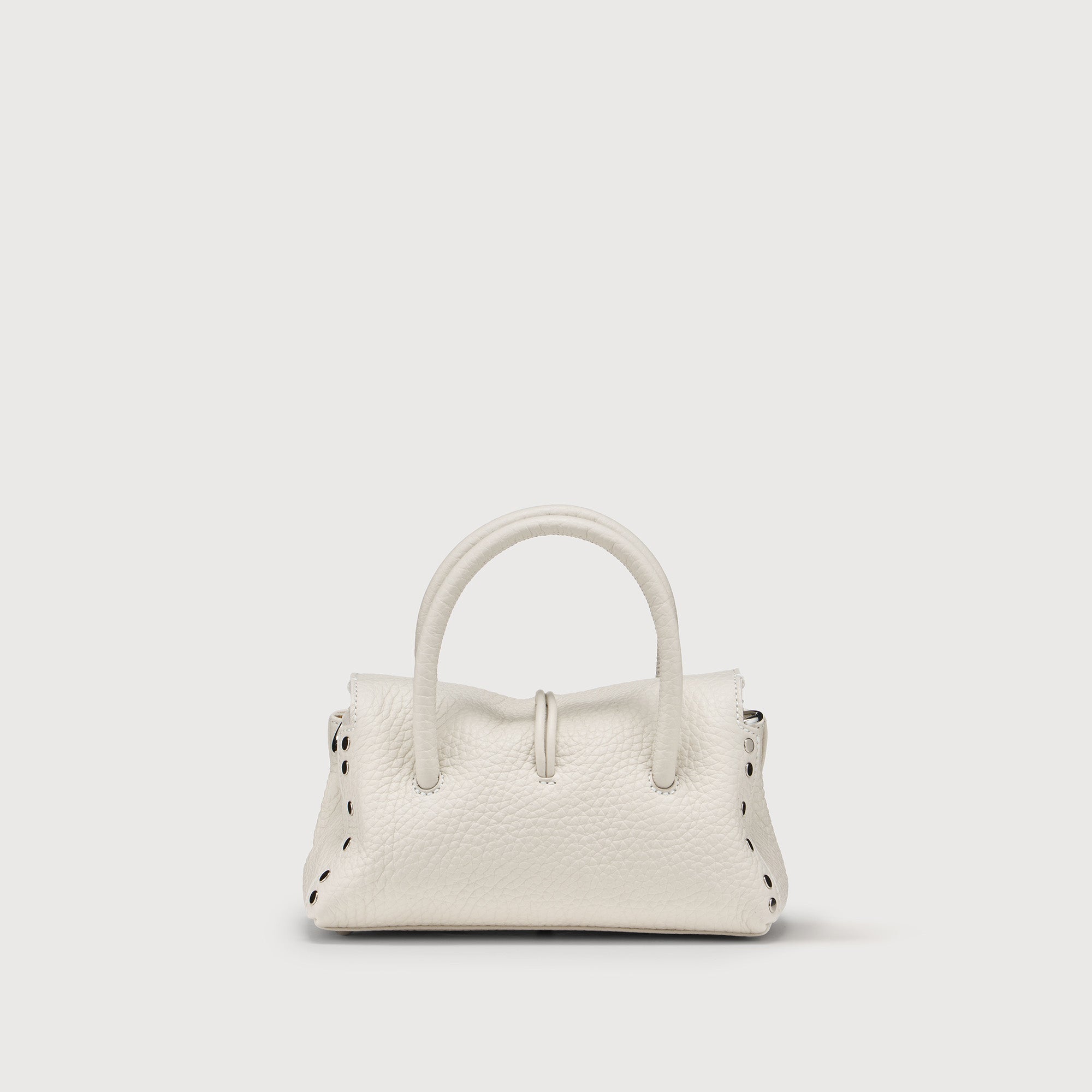 Zanellato Dotta® Baby in White D'Alba borsa in pelle martellata
