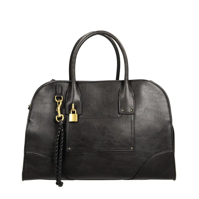 Gio Cellini BORSE Maxi Bag borsa Nero in ecopelle vintage