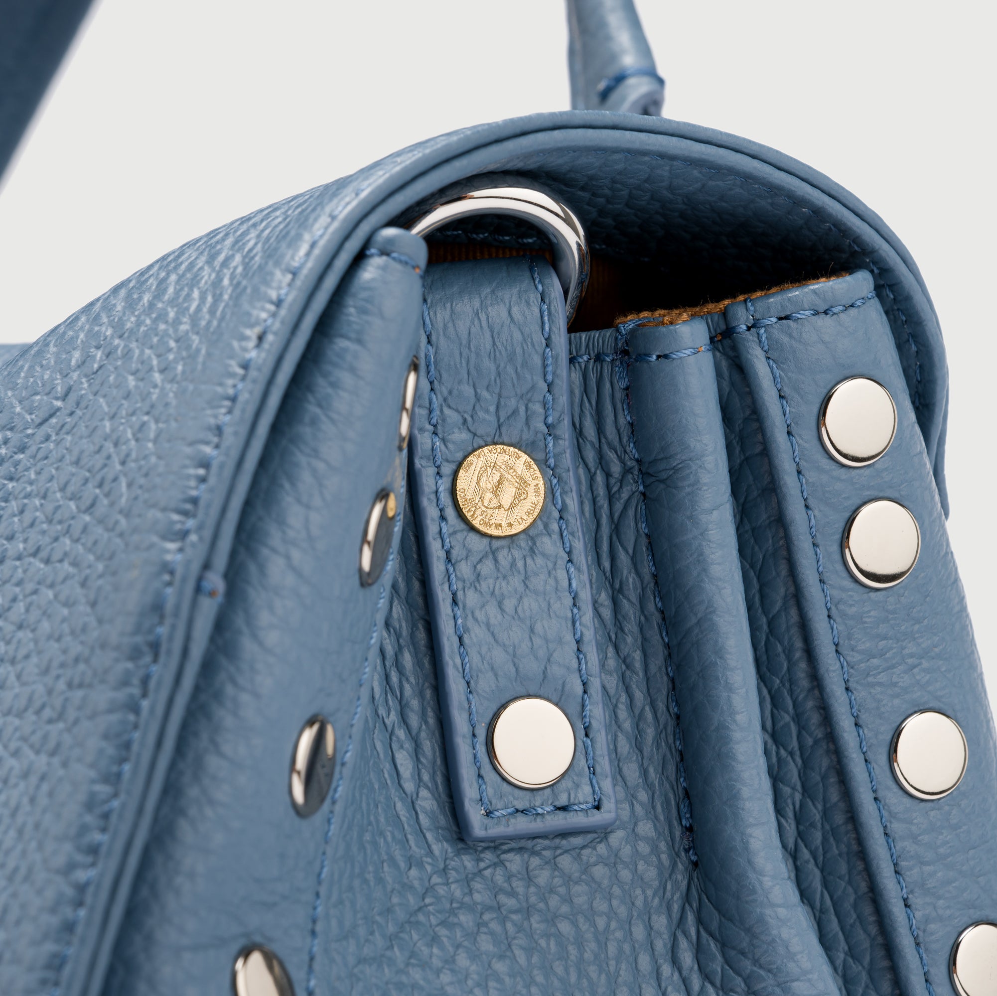 Zanellato Postina® S borsa blu Sambuco Notturno martellata