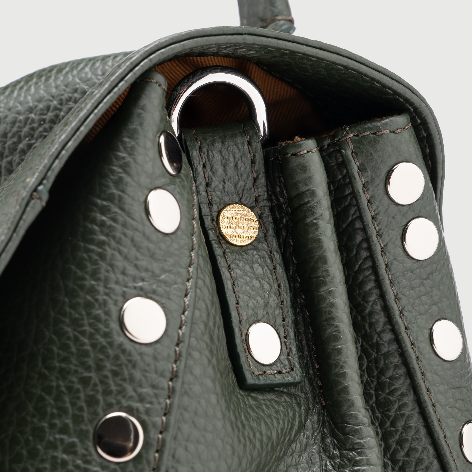 Zanellato Postina® S borsa Green Giardino di Boboli in pelle martellata