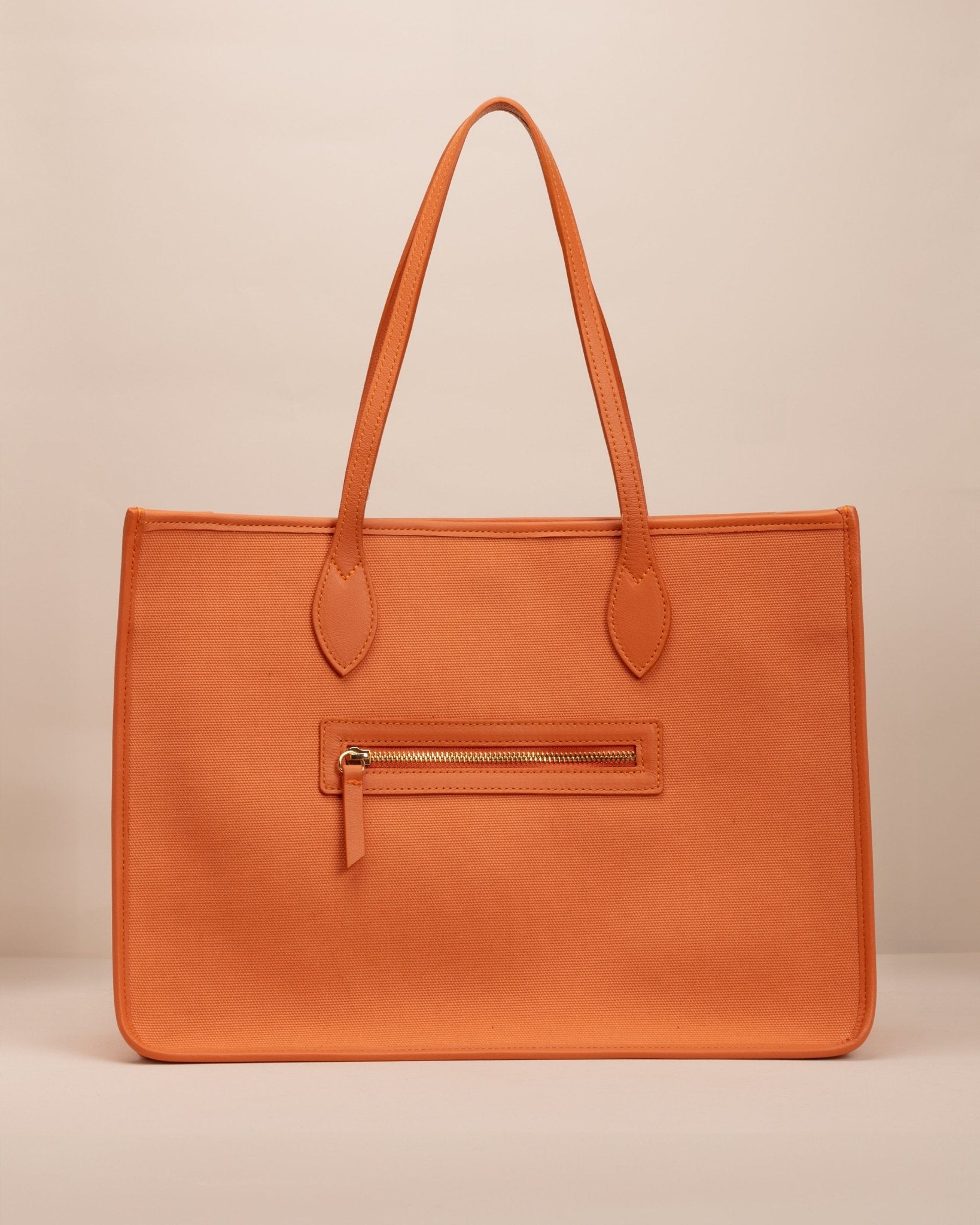 Marks&Angels Borse a Spalla Giusy Canvas Arancio shopper canvas con tasca