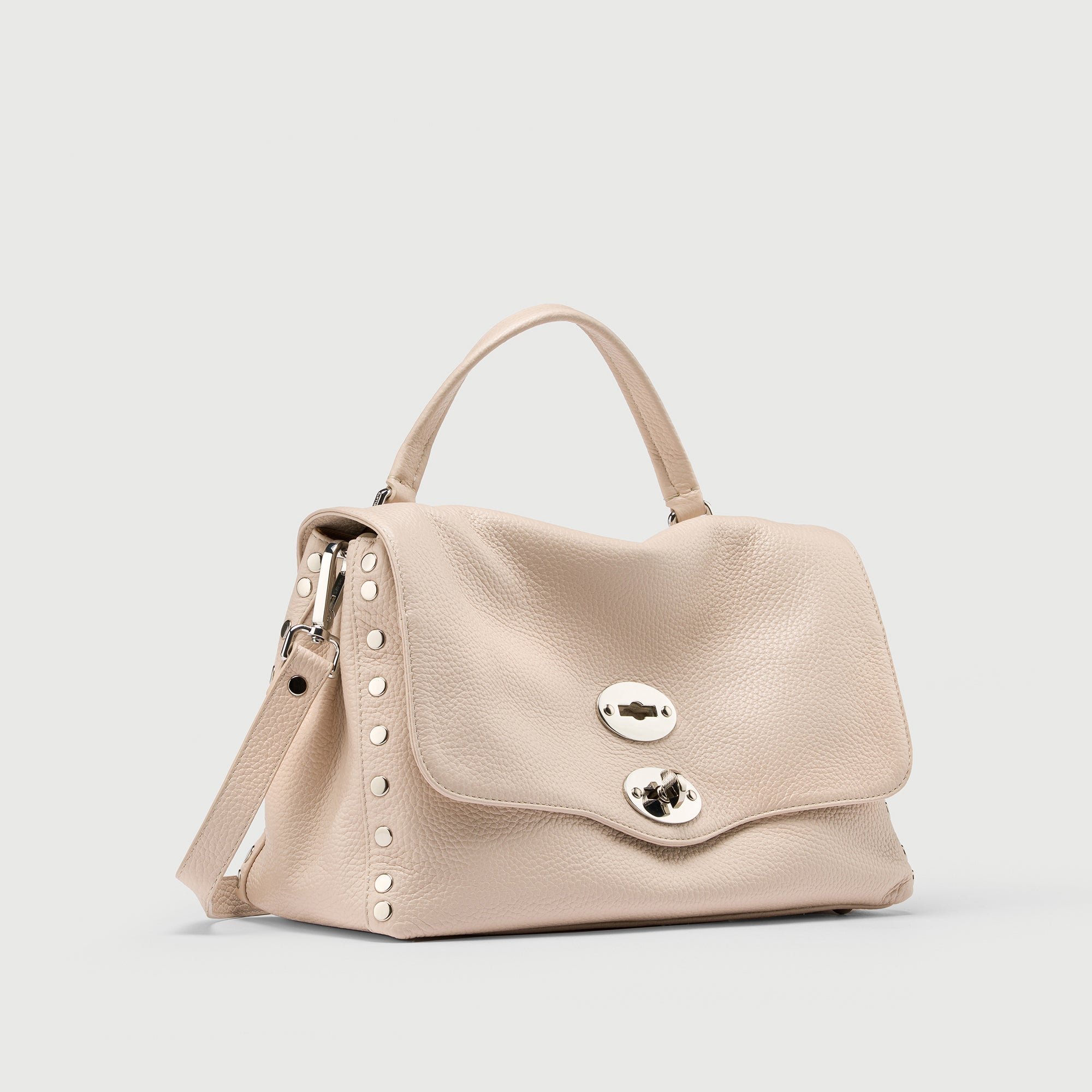Zanellato Postina® S borsa bianca Carnaroli pelle martellata