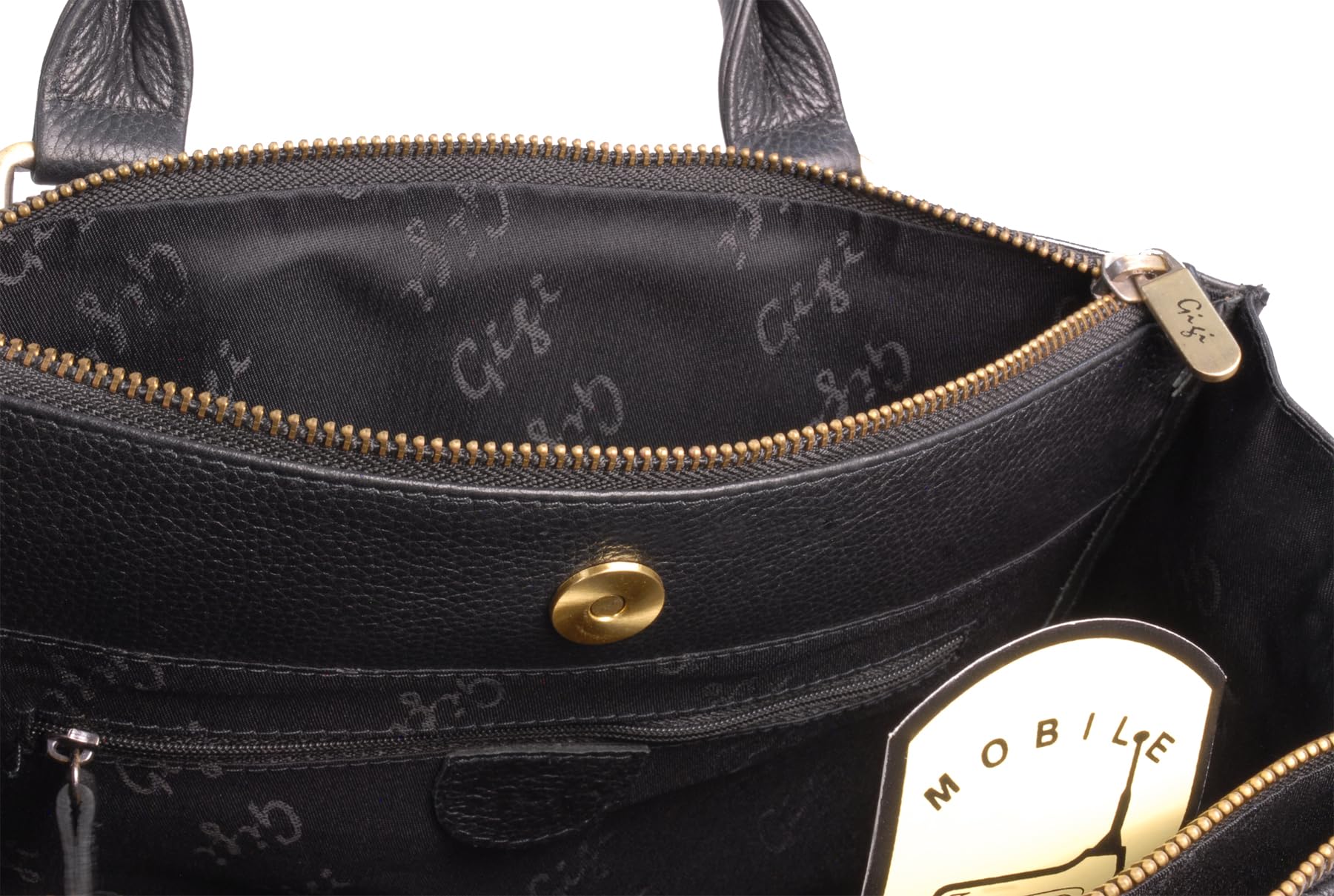 Gigi Giovanna Collection 9046G borsa tote in pelle media espandibile