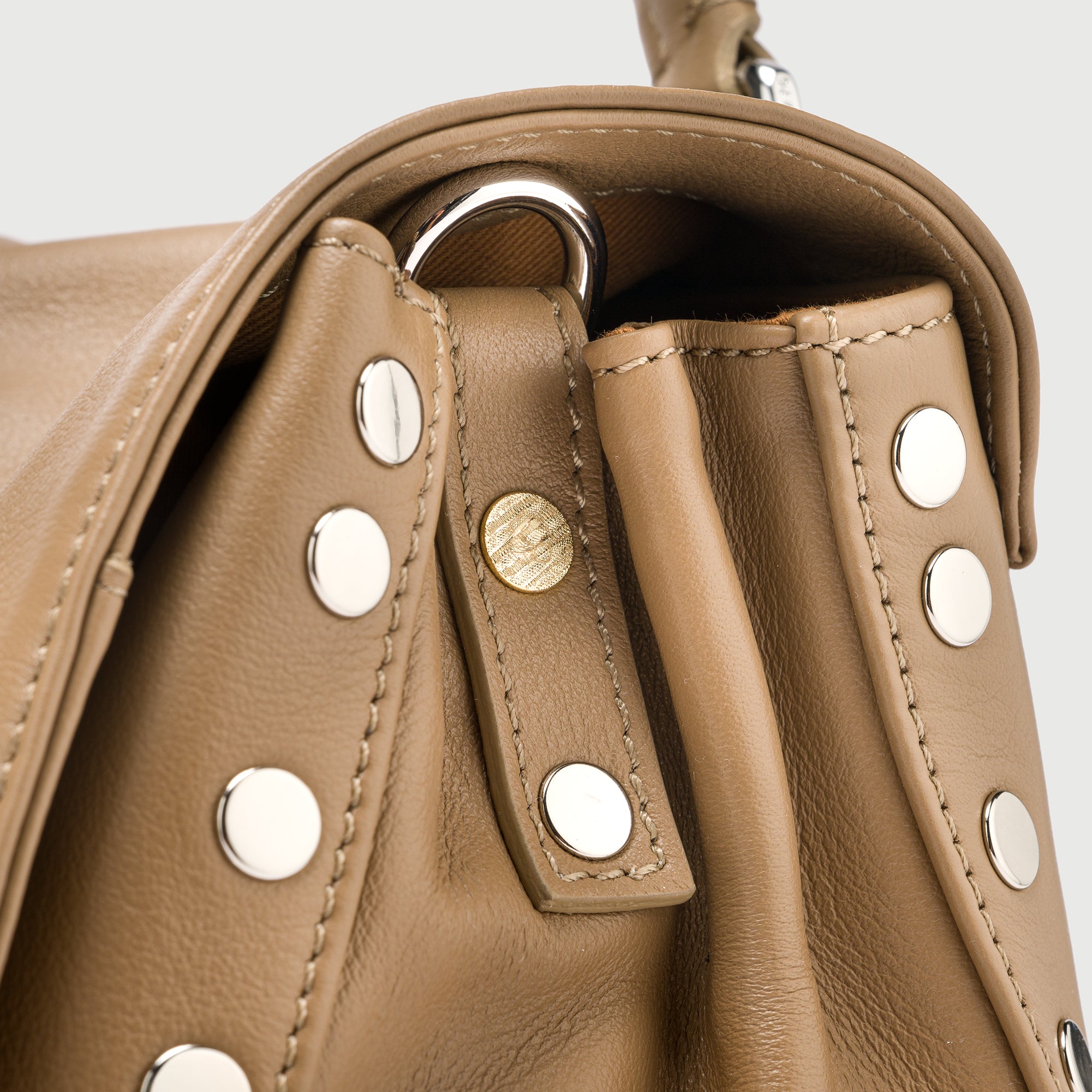 Zanellato Postina® borsa S grigia in pelle liscia