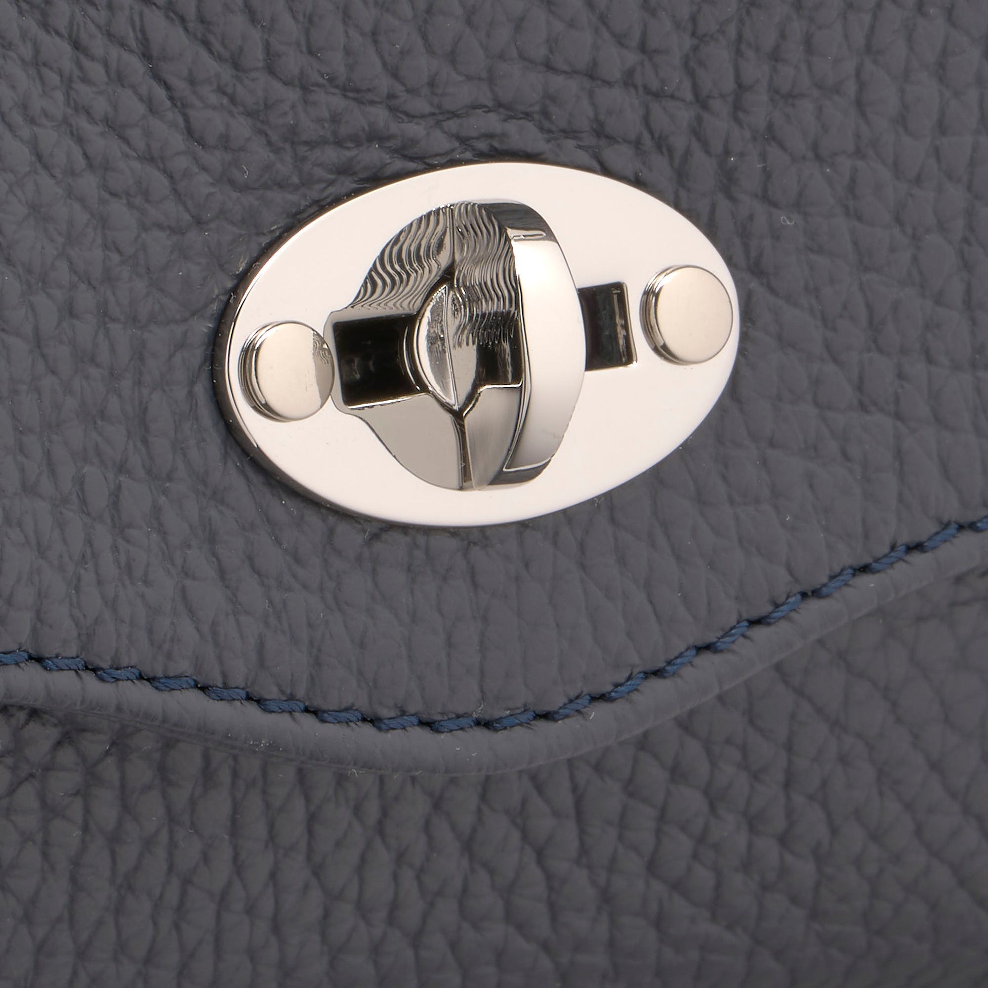 Zanellato Postina® BABY borsa a mano blu navy in pelle martellata