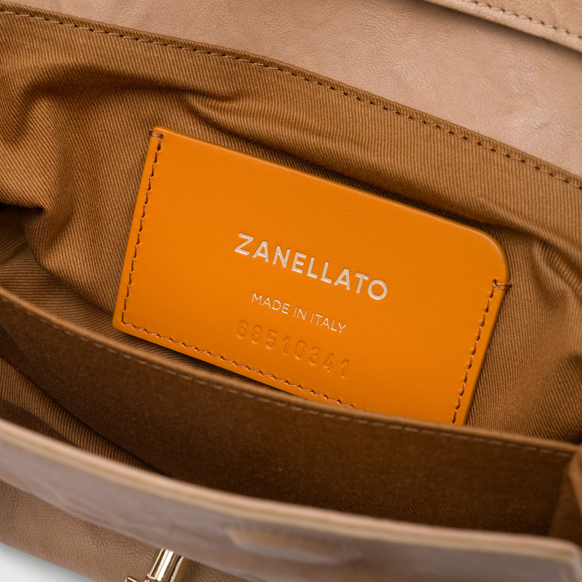 Zanellato Dotta® BABY borsa Beige Pane Carasau in pelle stampata