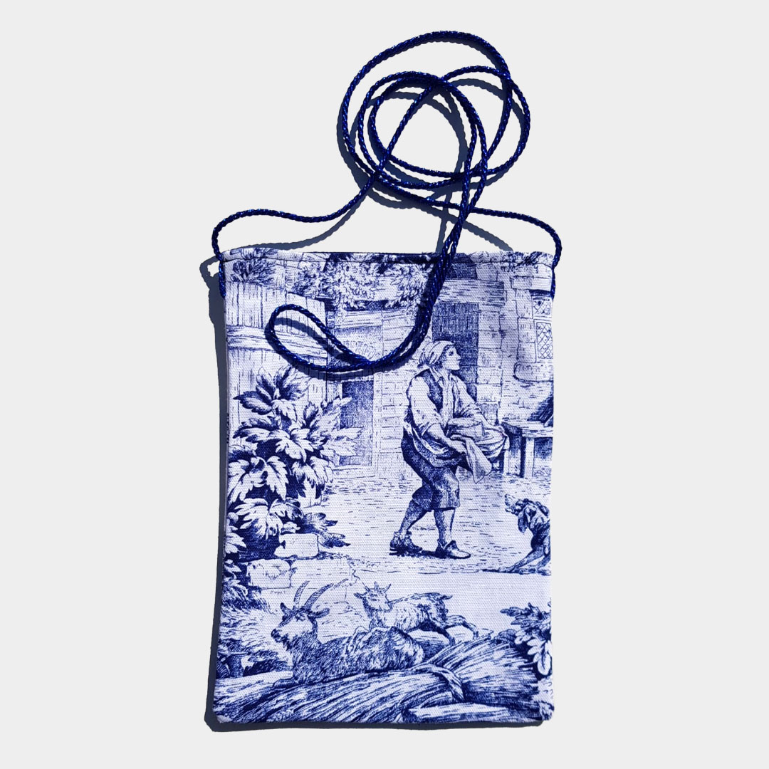 Borseggi Tibetane – le tracolla Tibetana Preziosa – Toile de Jouy borsa a tracolla