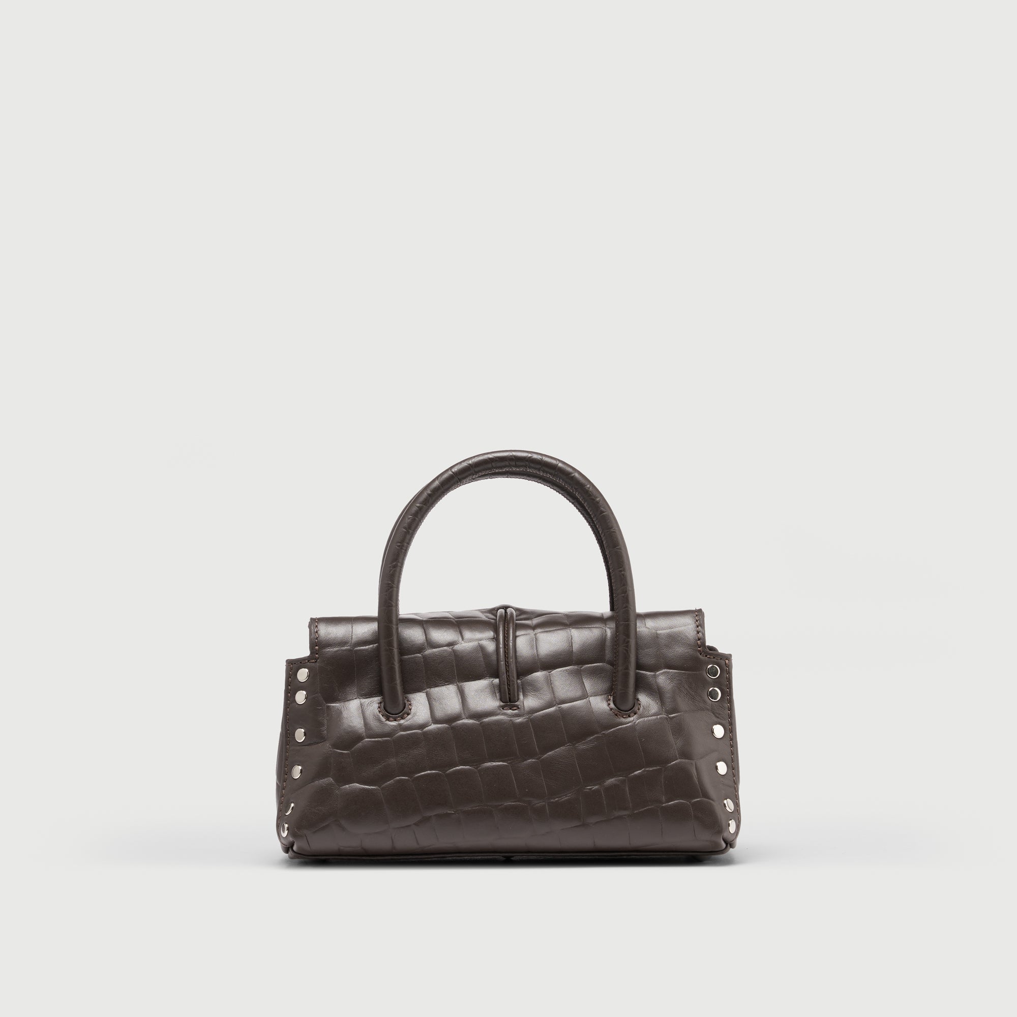 Zanellato Dotta® Baby borsa marrone effetto coccodrillo in pelle