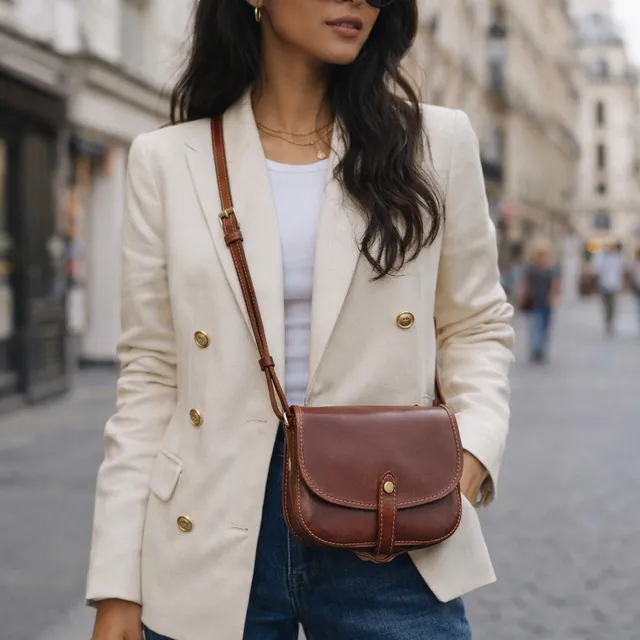 Crazy Lou Sac en cuir 2501 borsa in pelle bovina