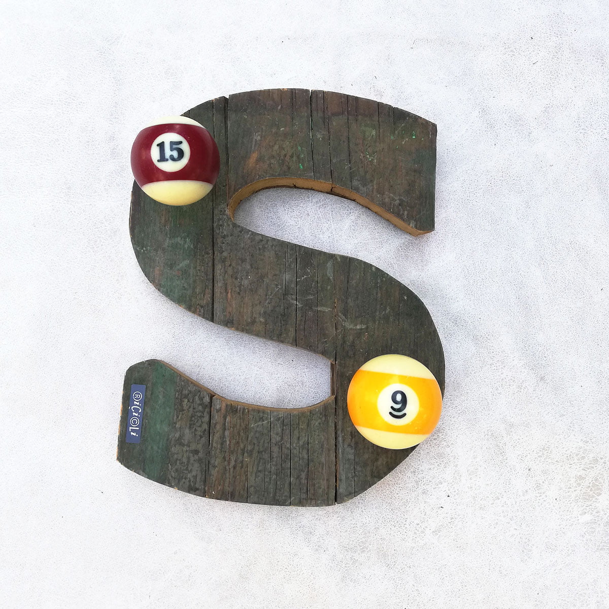 Ricicli Design Casa Attaccapanni lettera S in legno recuperato
