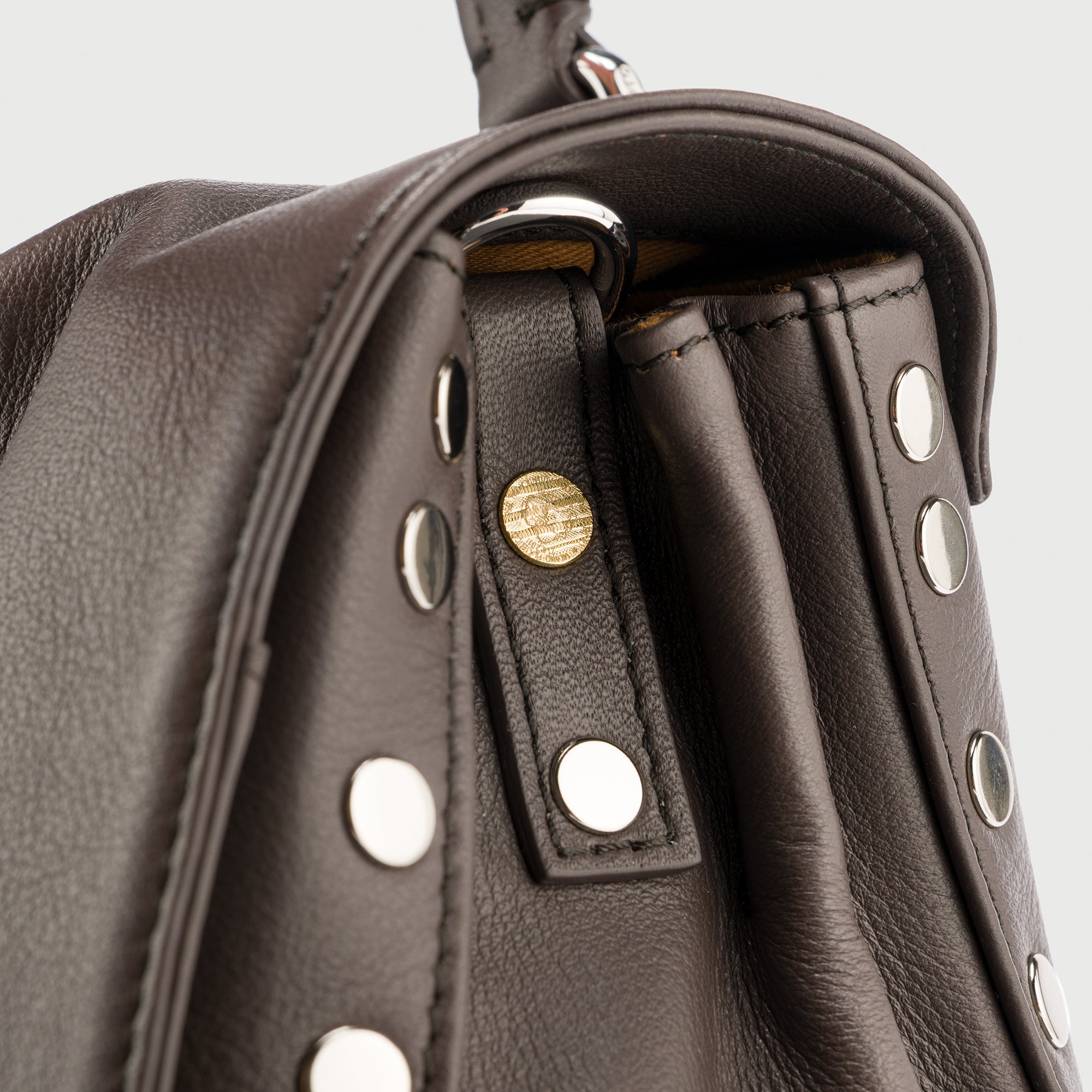 Zanellato Postina® S borsa marrone in pelle liscia