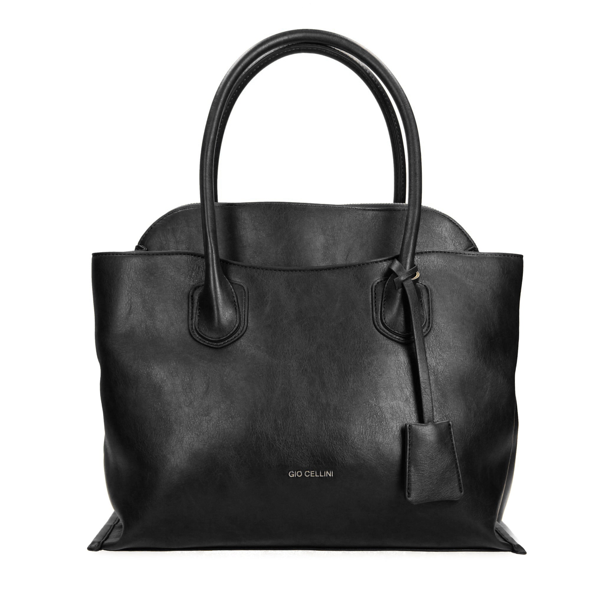 Gio Cellini BORSE Maxi Bag borsa nera ecopelle vintage