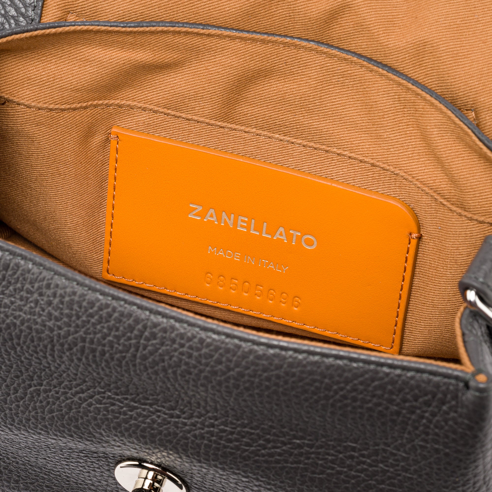 Zanellato Postina® Baby borsa grigia in pelle martellata