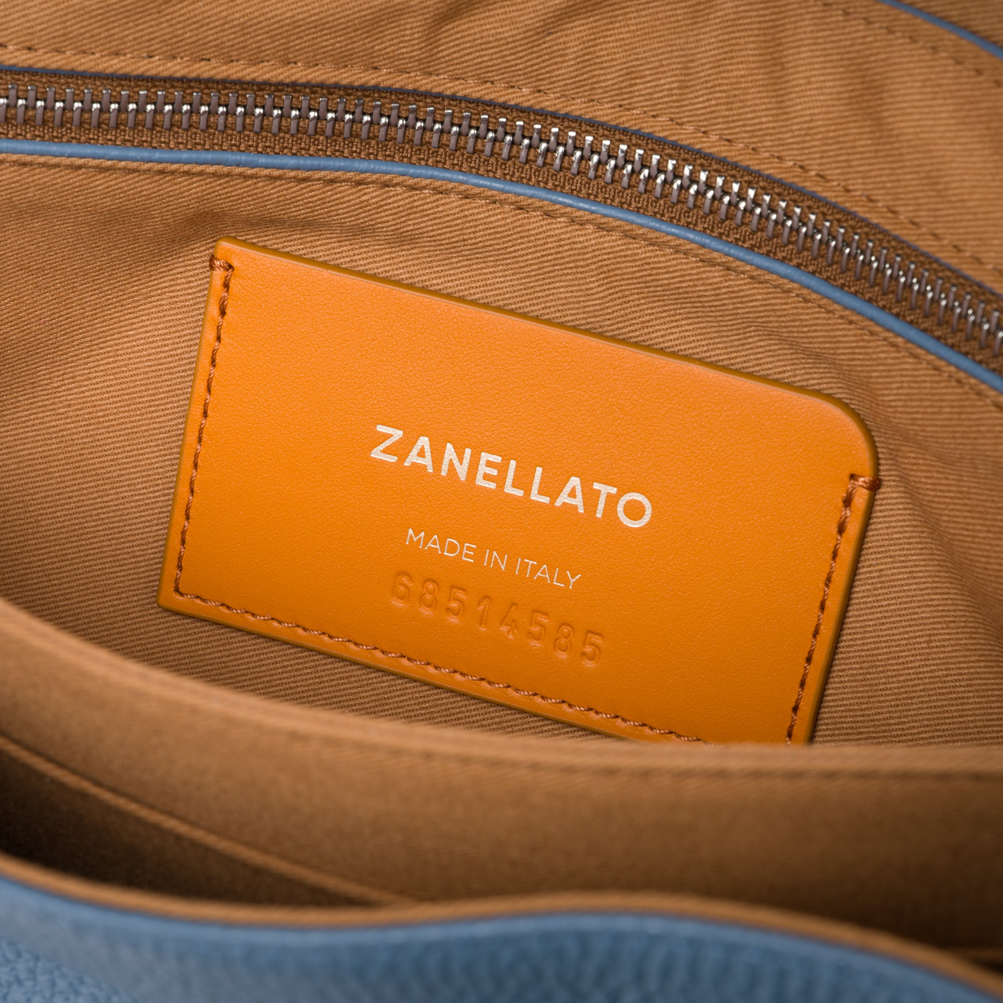 Zanellato Postina® S borsa blu Sambuco Notturno martellata