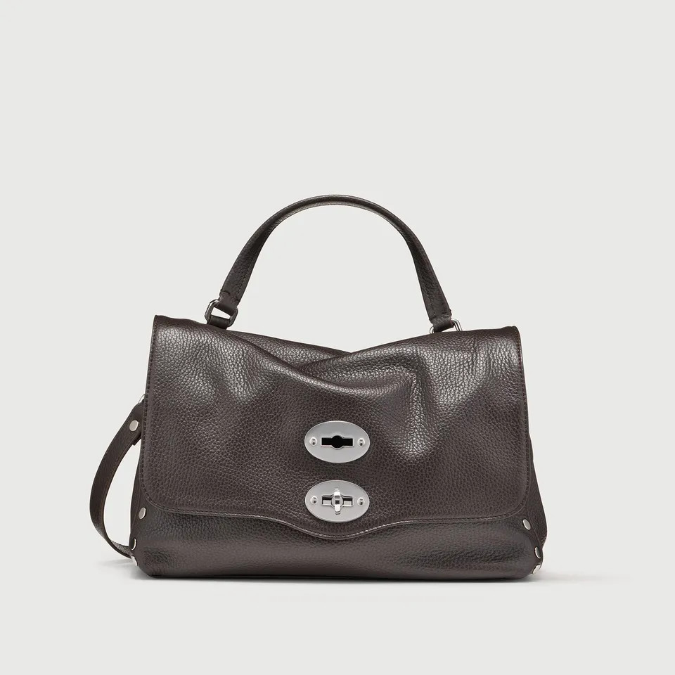 Zanellato Postina® S borsa a mano Brown Dolce Amaro in pelle martellata
