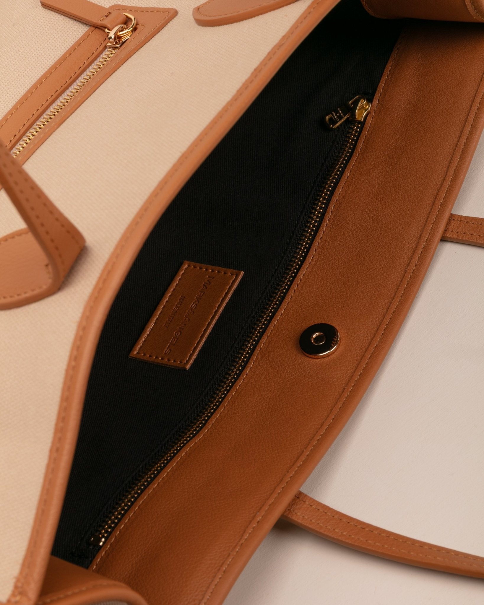 Marks&Angels Borse a Spalla Giusy Canvas Beige shopper in canvas