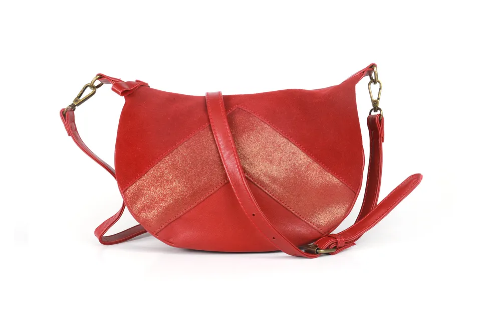 Crazy Lou Sac en cuir 7129 borsa a tracolla in pelle e camoscio