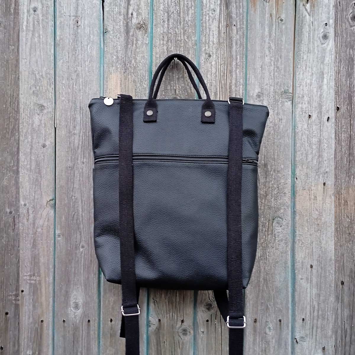 Ricicli Design Borse Borsa zaino Greta TOTAL BLACK n°26 nera