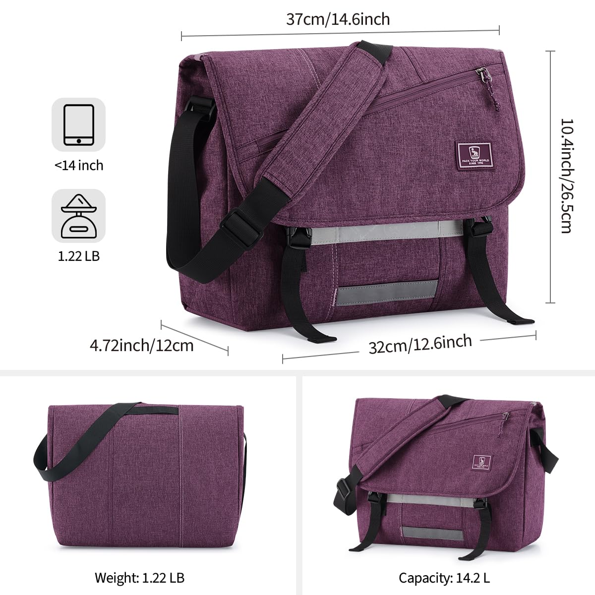 OIWAS Messenger Bags borsa messenger per laptop impermeabile