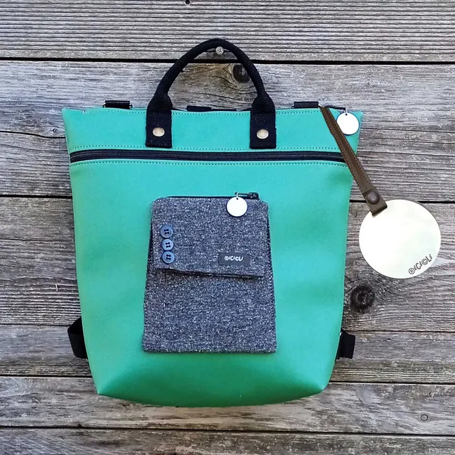 Ricicli Design Borse Borsa Zaino Cinno n°02 verde