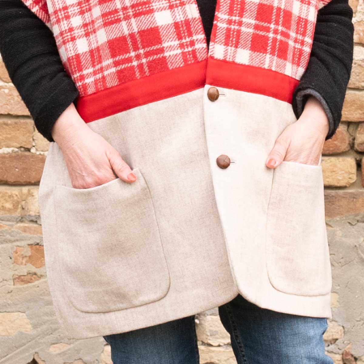 Ricicli Design Accessori Stola Jacket n°04 stola giacca tartan in lana
