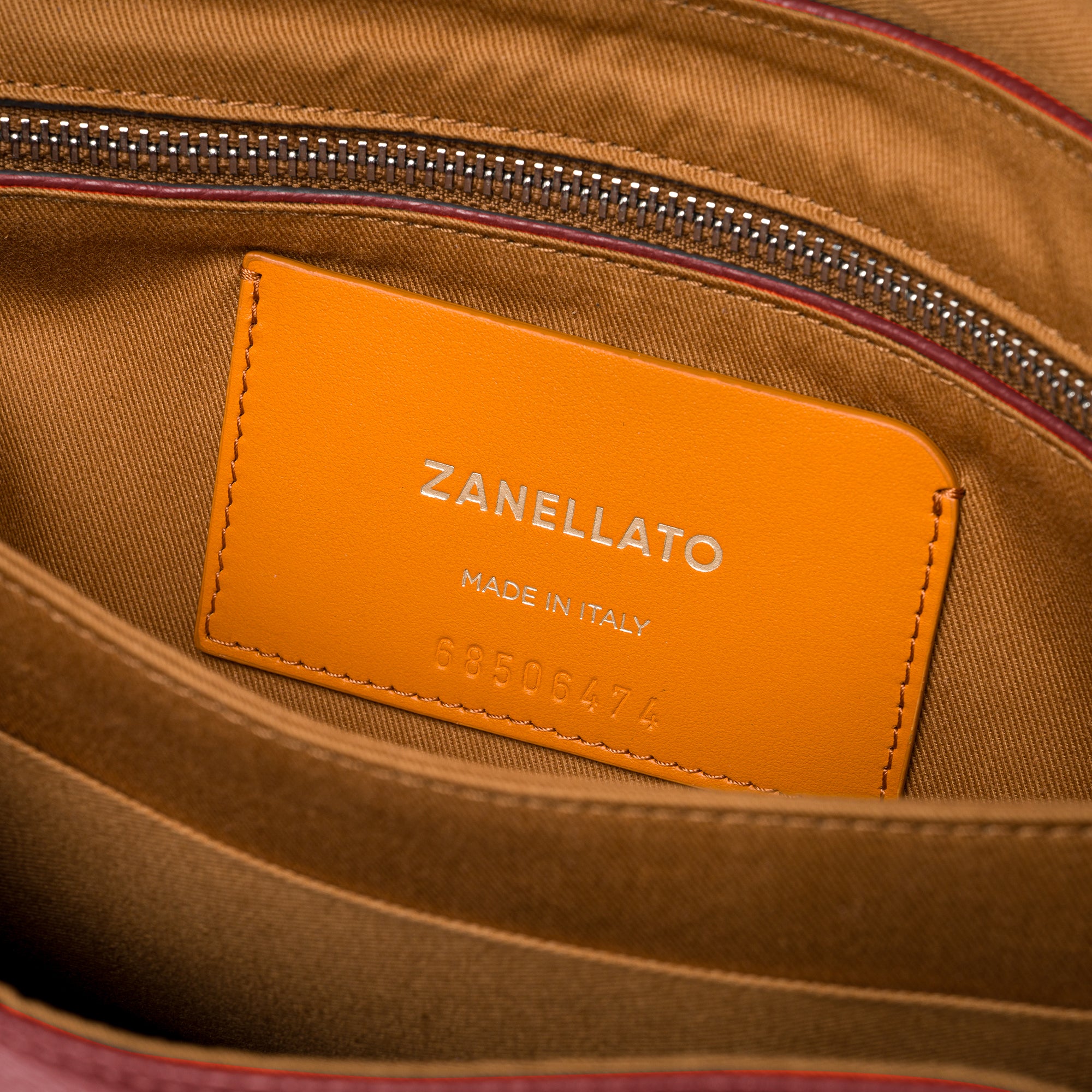 Zanellato Postina® M borsa rossa Radicchio di Treviso in pelle martellata