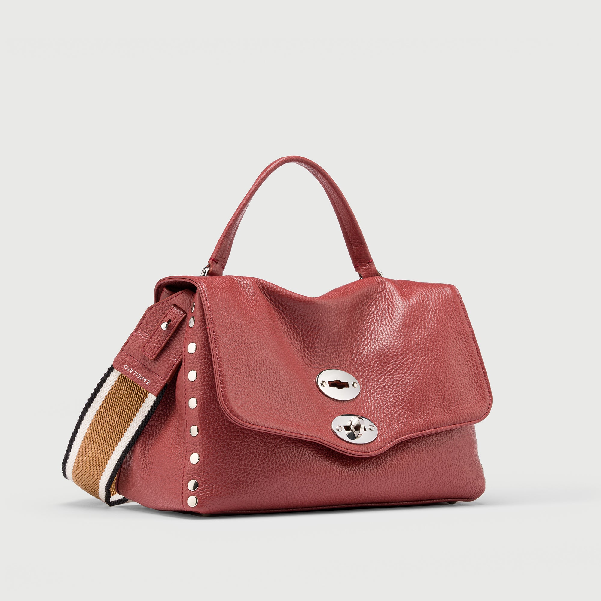 Zanellato Postina® S borsa rossa Radicchio di Treviso in pelle martellata
