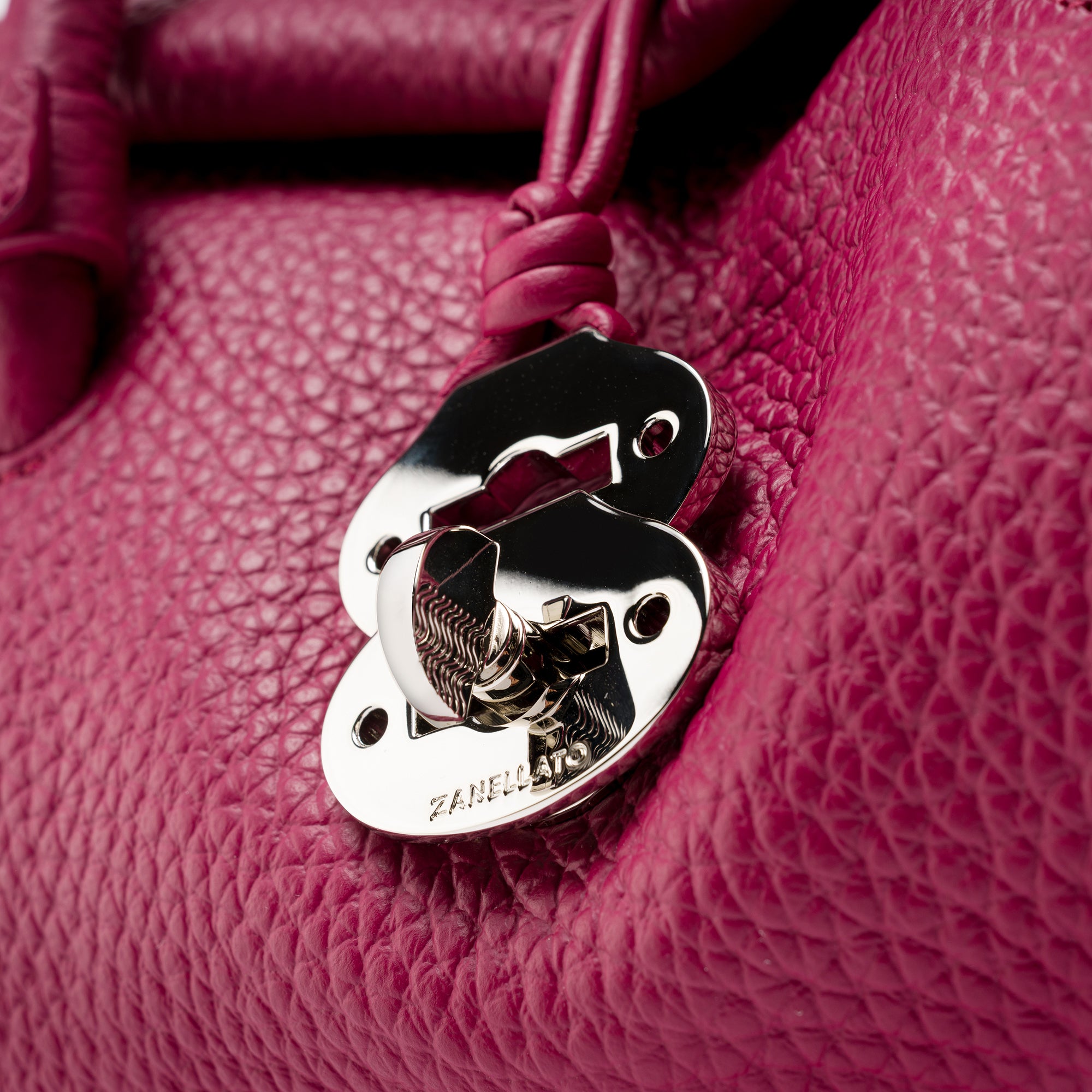 Zanellato Dotta® S borsa rosa Damasco in pelle martellata