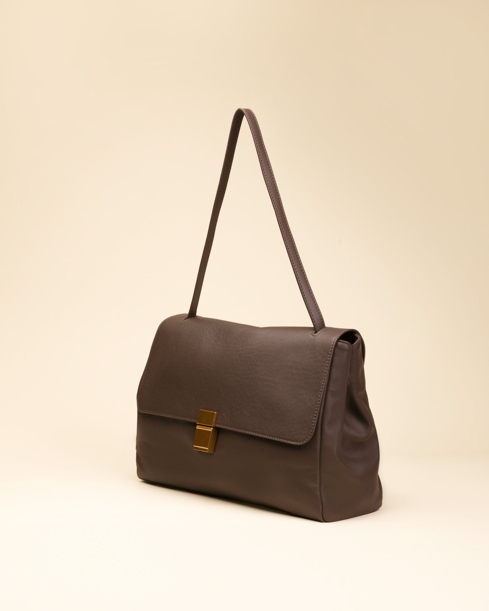 Marks&Angels Niki Castagno borsa a spalla in pelle