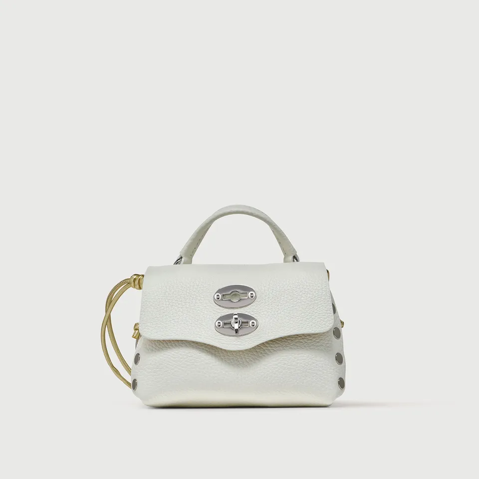 Zanellato Postina® SBABY borsa White Latte mini in pelle laminata