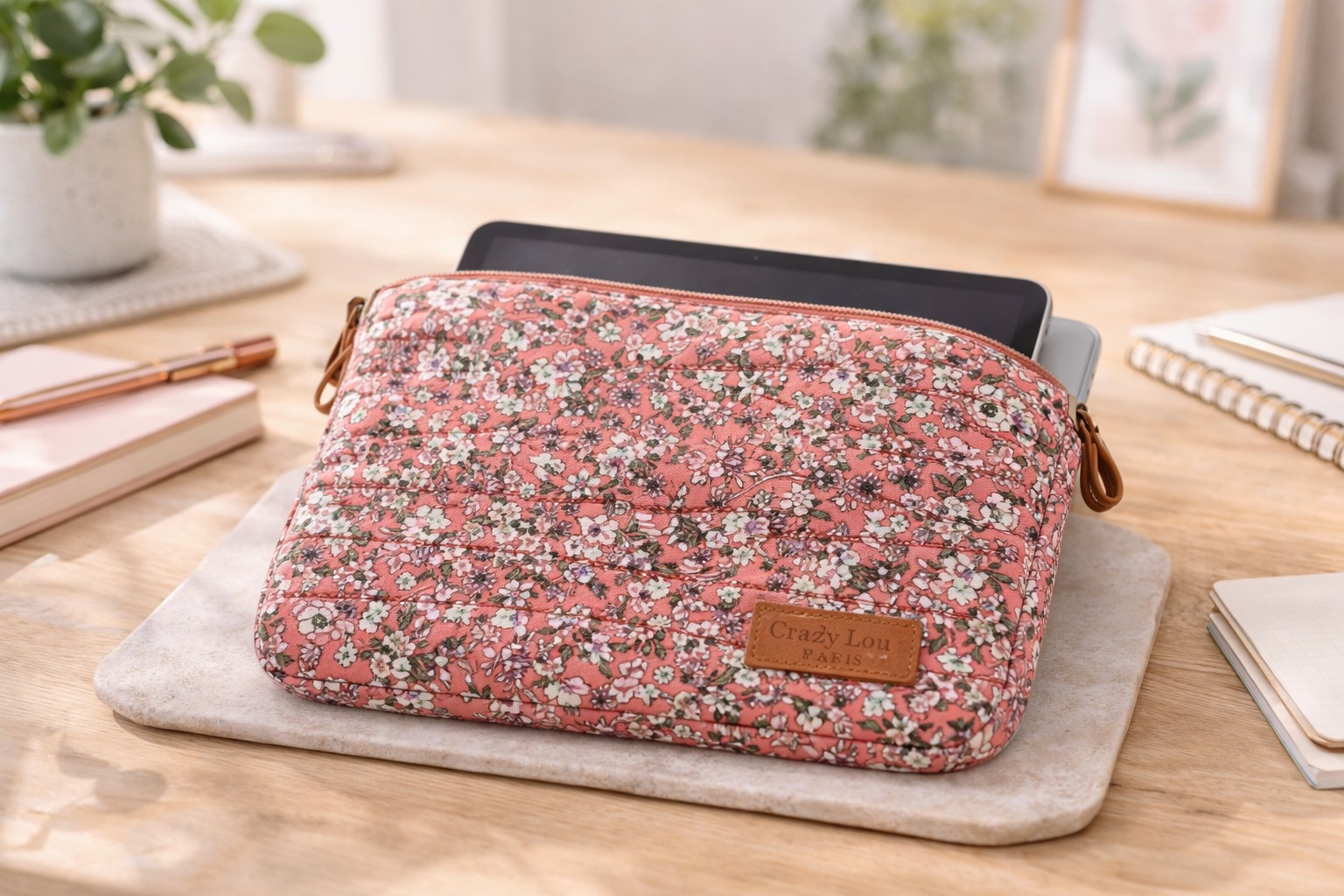 Crazy Lou Pochette en tissus Housse tablette en tissu gaufre 7348 custodia tablet