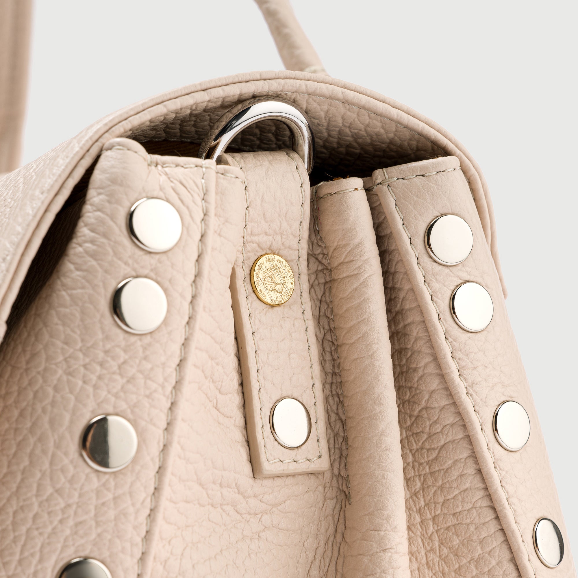 Zanellato Postina® S borsa bianca Carnaroli pelle martellata