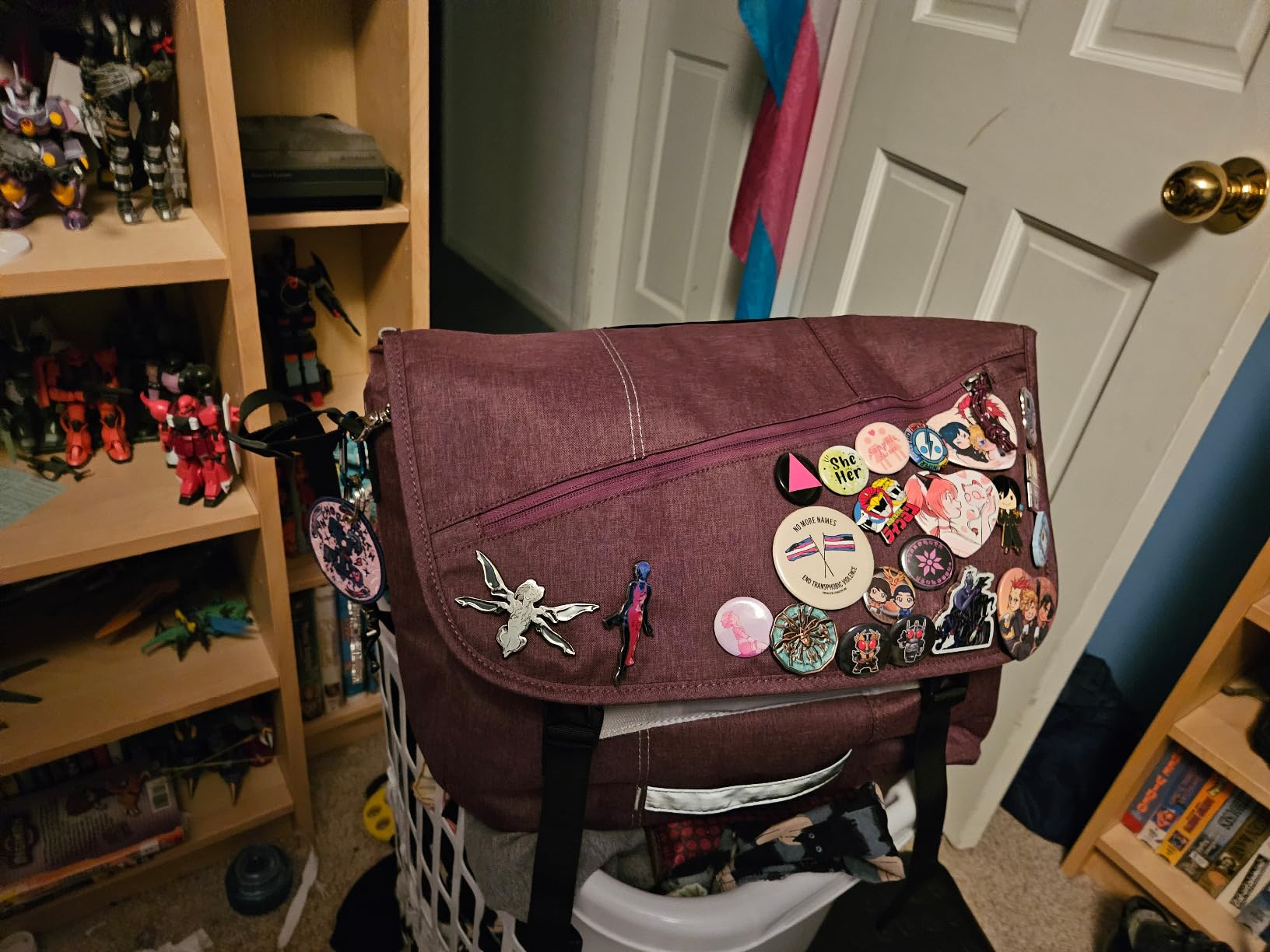 OIWAS Messenger Bags Borsa messenger laptop 15,6 pollici viola