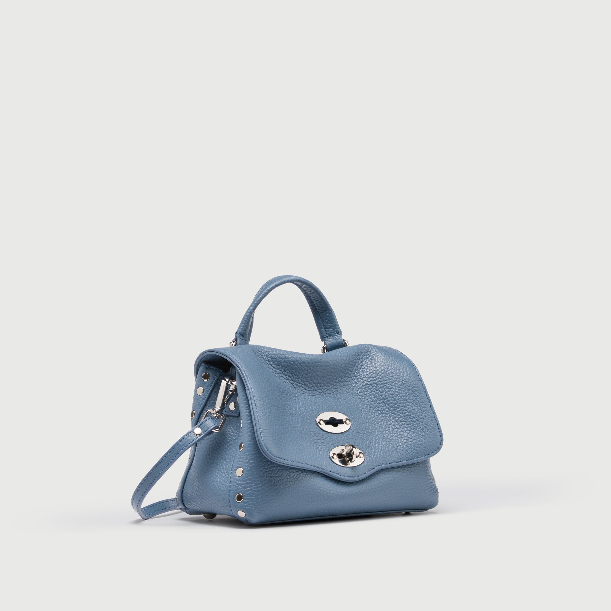 Zanellato Postina® BABY borsa blu Sambuco Notturno in pelle martellata