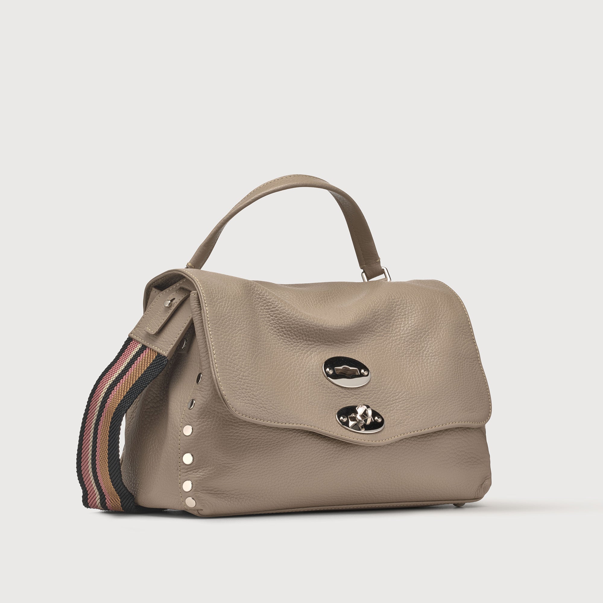 Zanellato Postina® S borsa grigia Creta pelle martellata