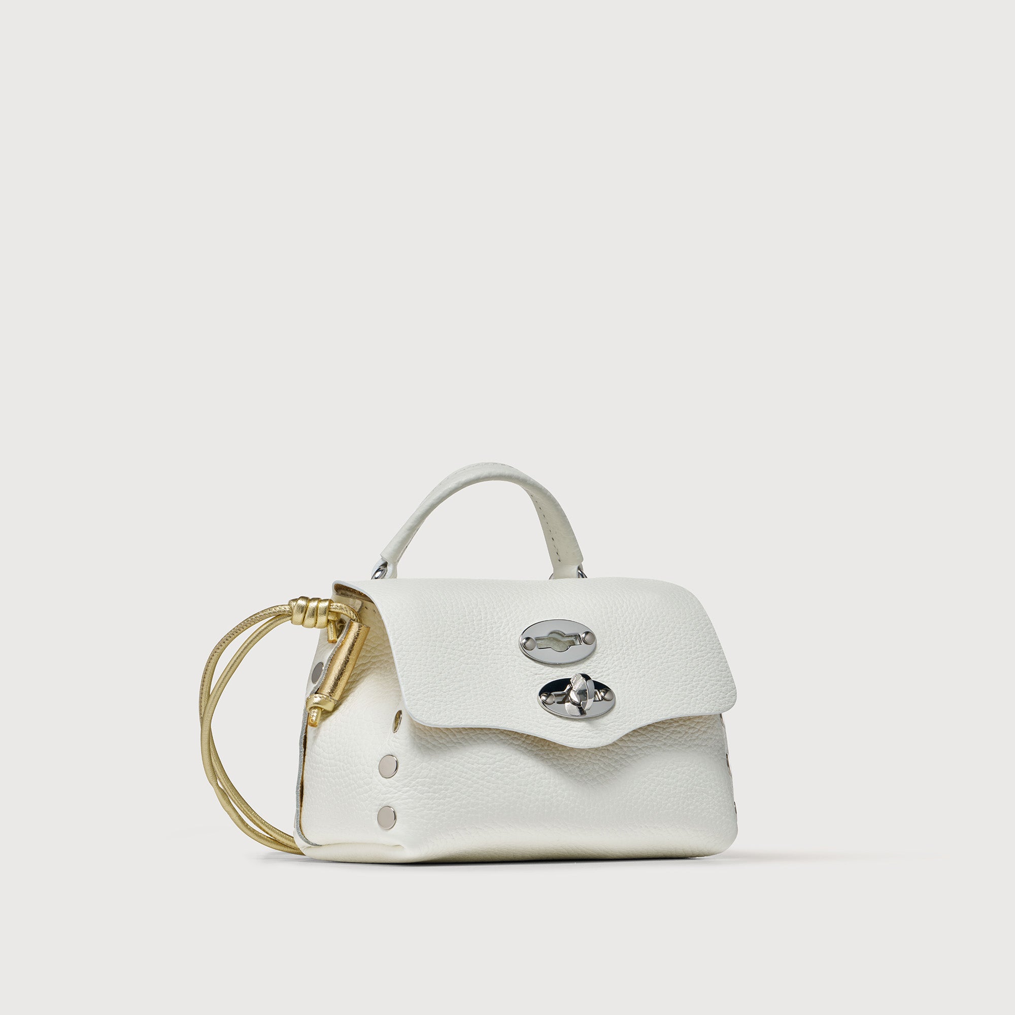 Zanellato Postina® SBABY borsa White Latte mini in pelle laminata