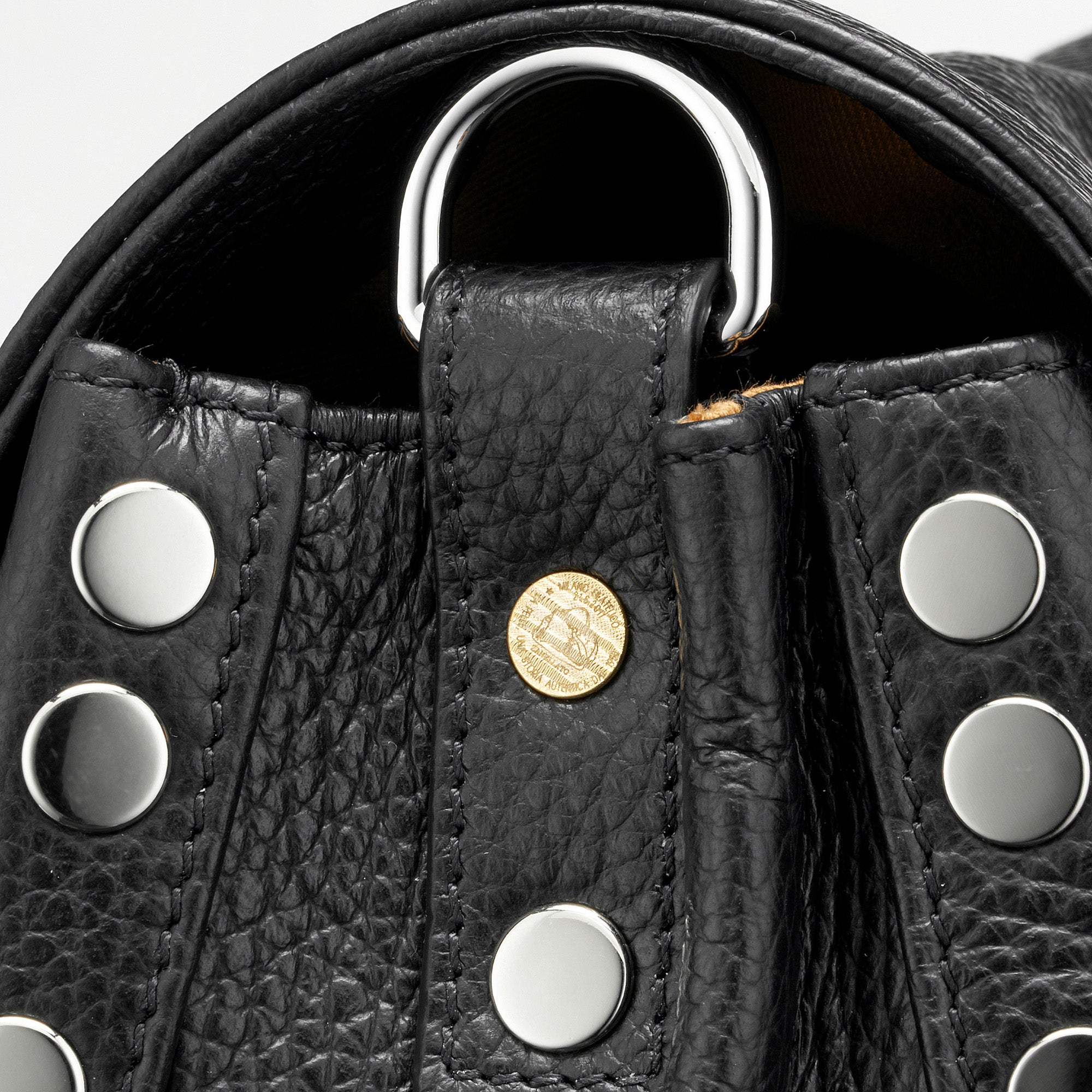 Zanellato Postina® M borsa nera in pelle martellata