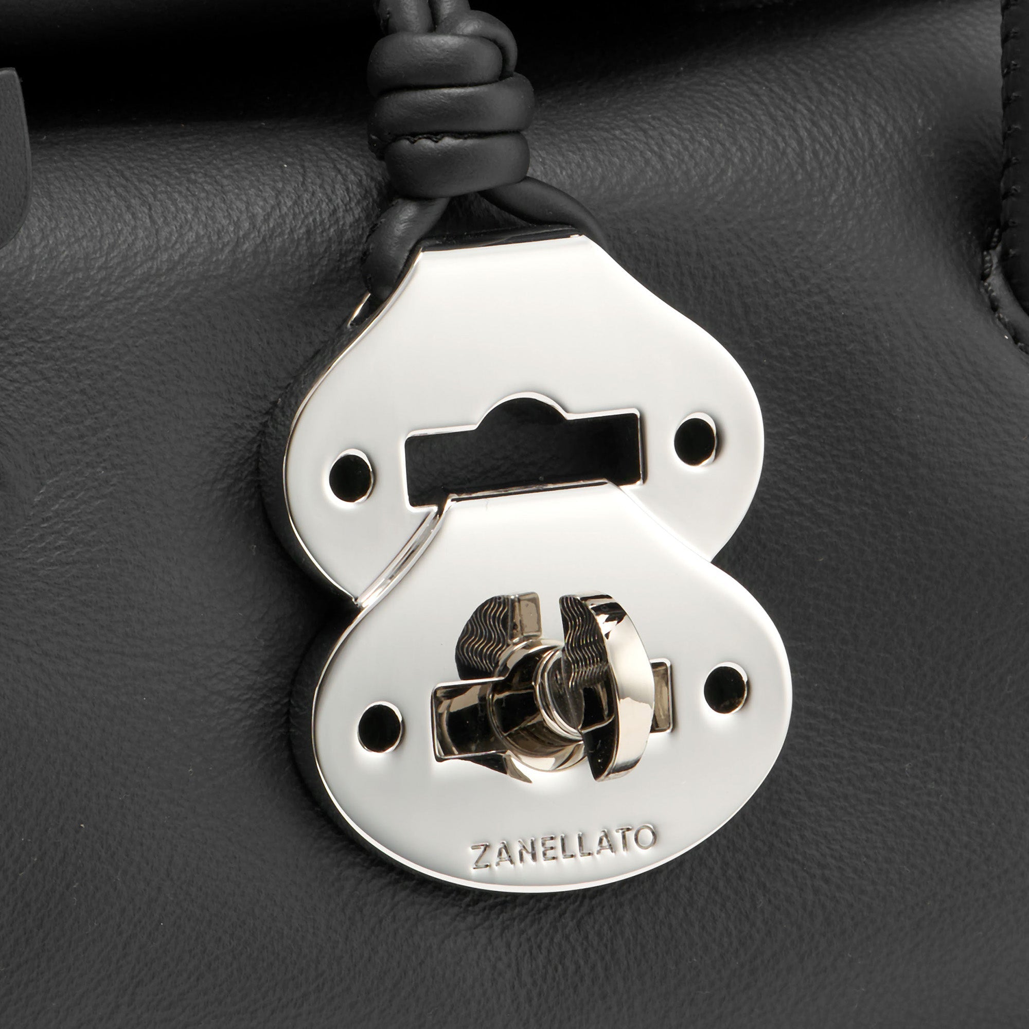 Zanellato Dotta® BABY borsa mini nera in pelle liscia