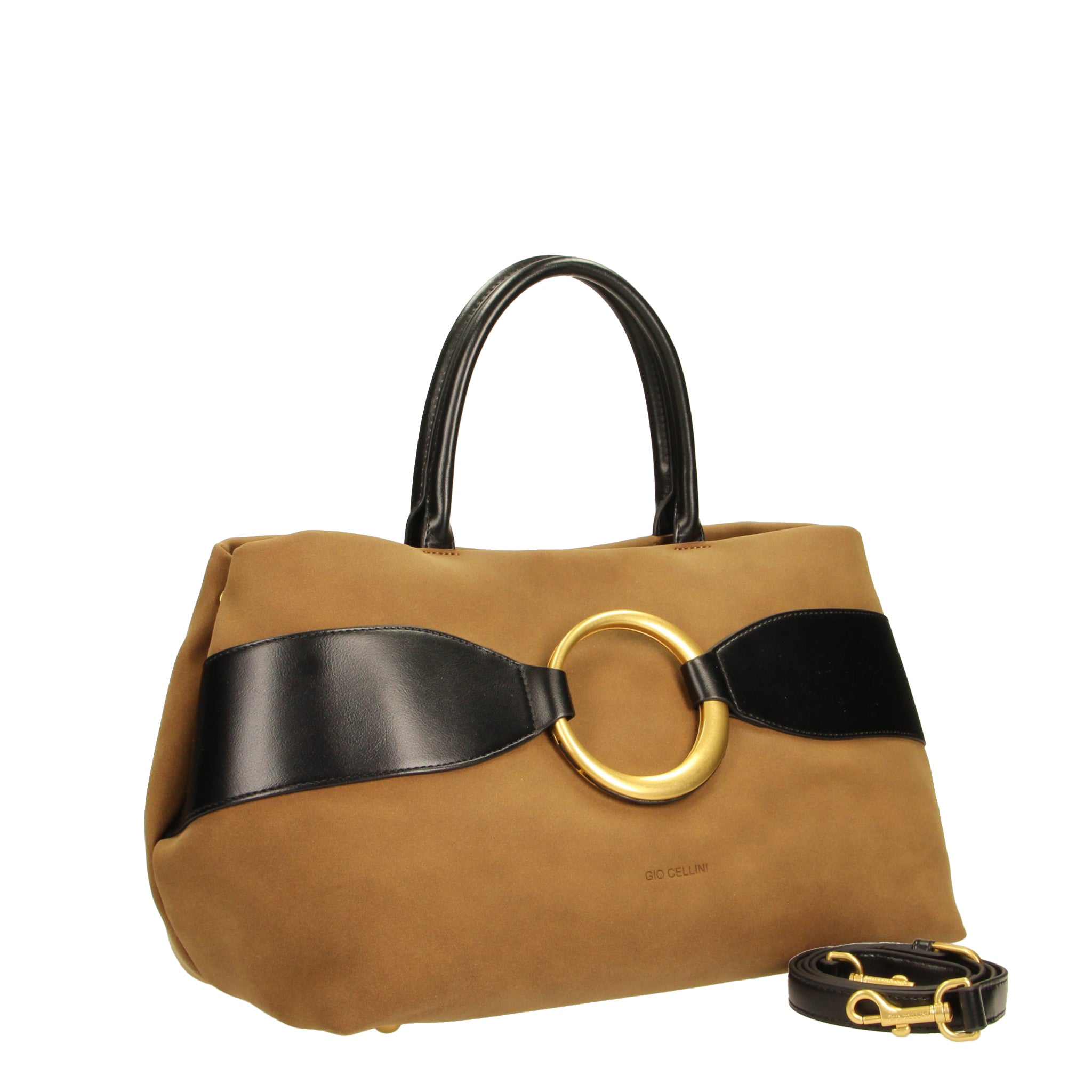 Gio Cellini BORSE Maxi Bag borsa Camel in ecocamoscio